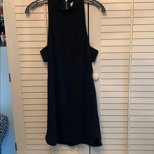 Black high neck dress with open sides